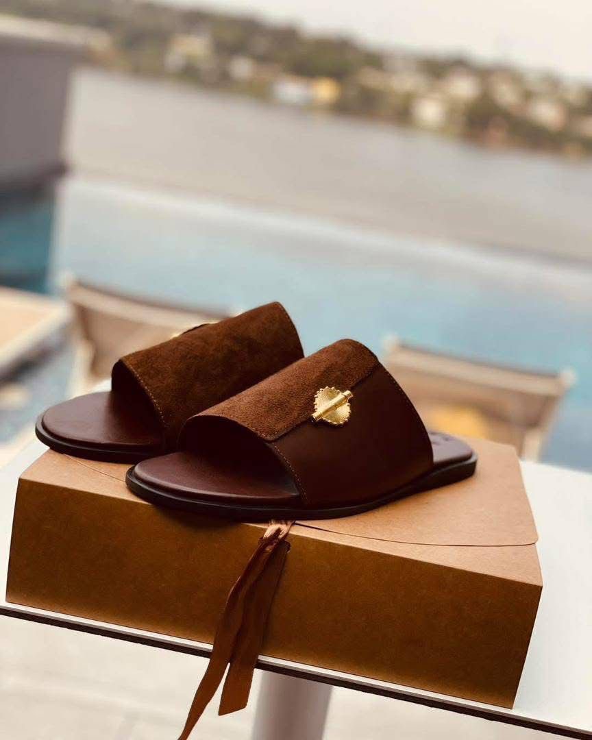 Sandales homme en cuir tressé - Vue 6
