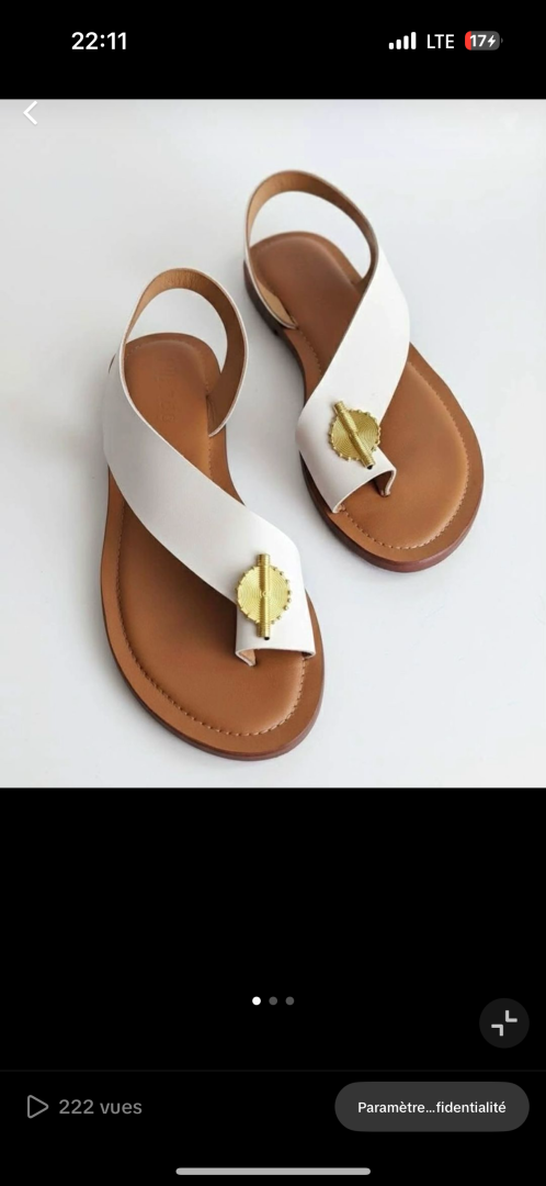 Sandales homme en cuir tressé - Vue 7