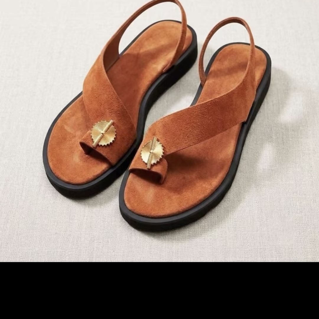 Sandales homme en cuir tressé - Vue 4